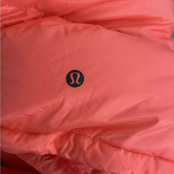 Lululemon Wunder Puff Puffer Insulated Coat Flare Orange Jacket size 6 EUC - Picture 6 of 7